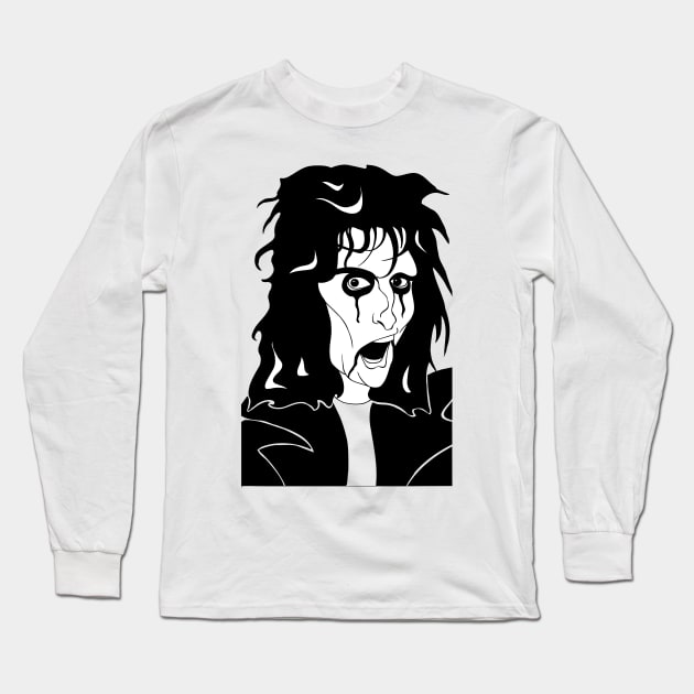 SHOCK ROCK SINGER Long Sleeve T-Shirt by cartoonistguy